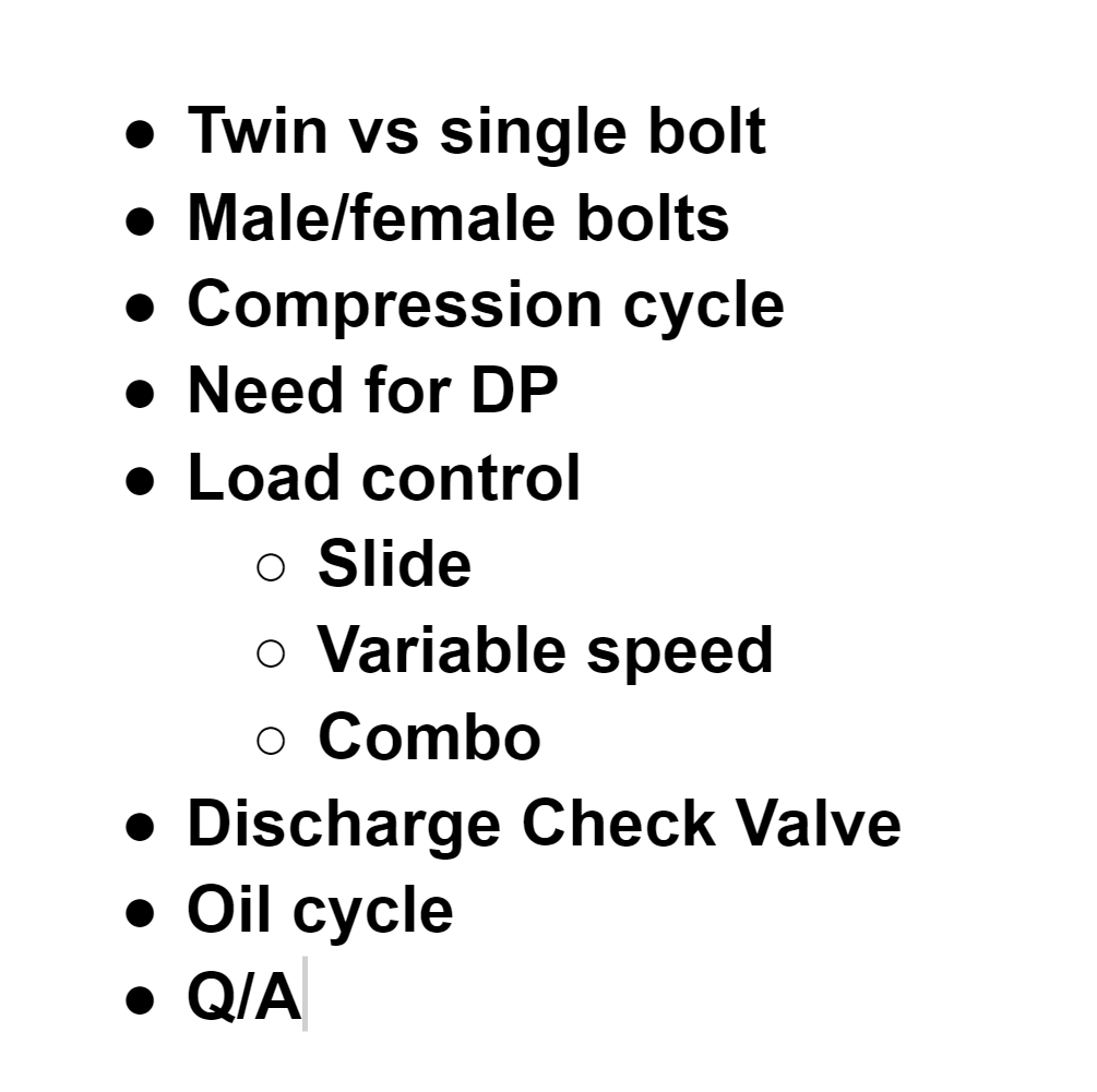 Screw Compressor Ops