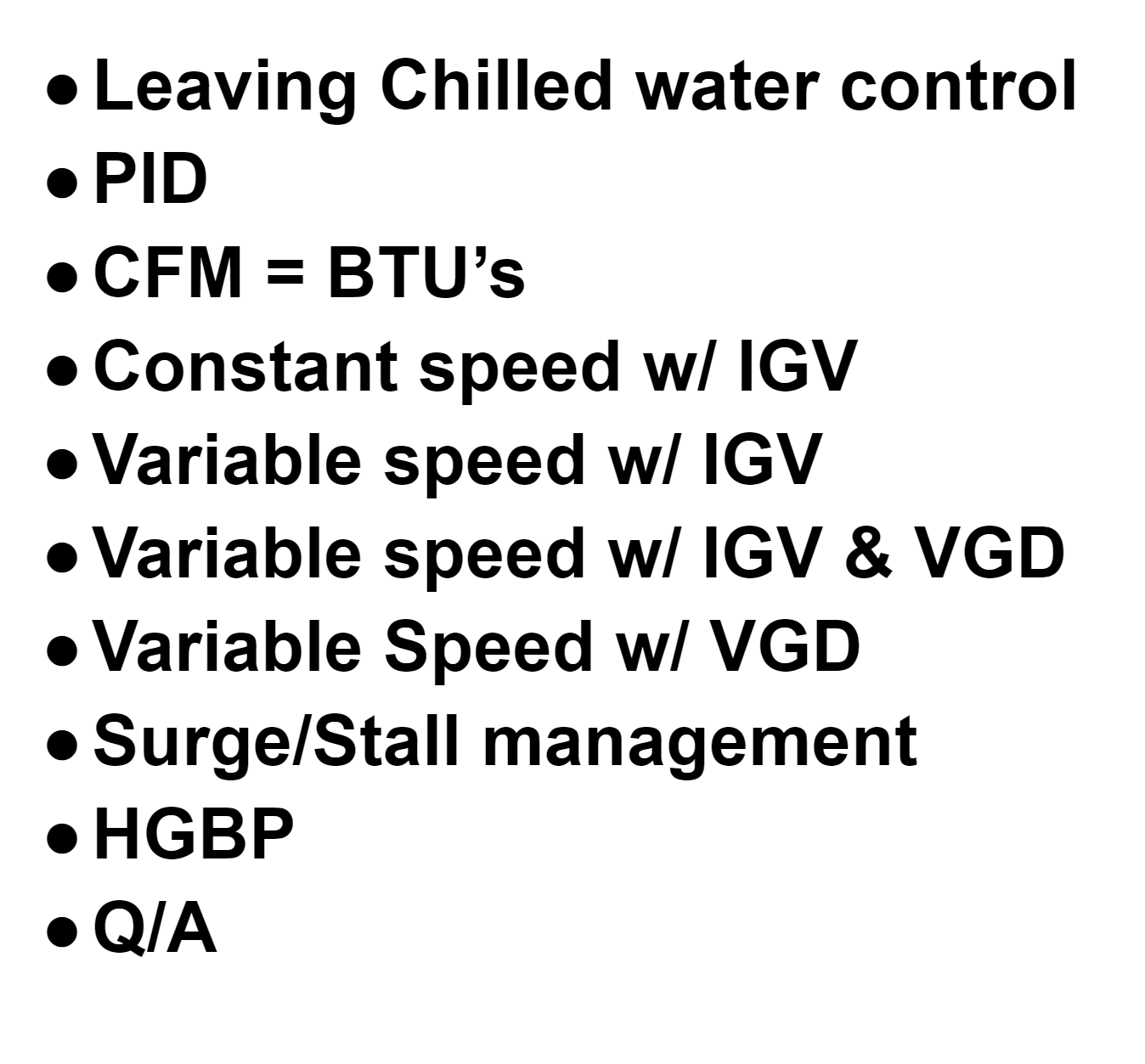 Centrifugal Capacity Control