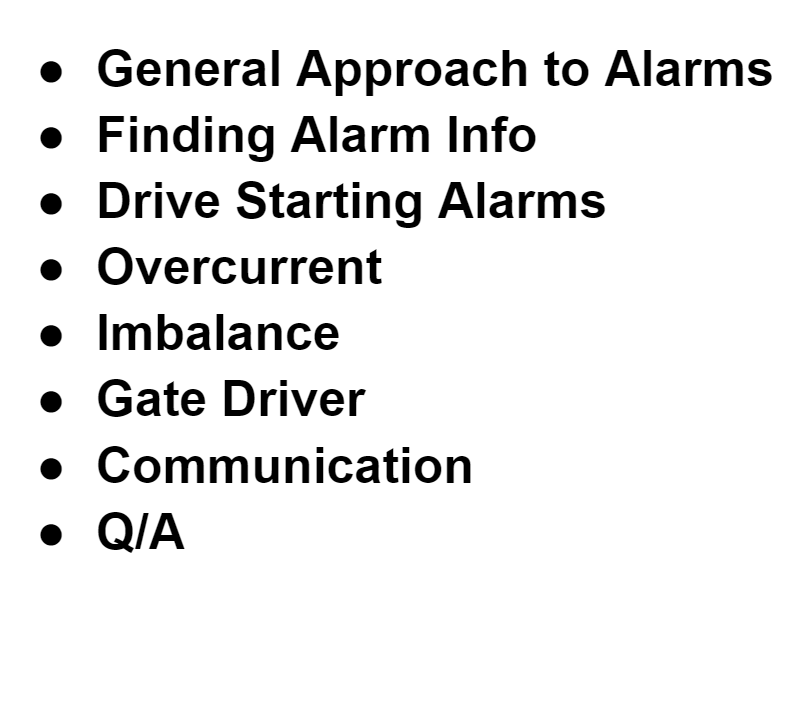 Chiller VFD Alarms Testing